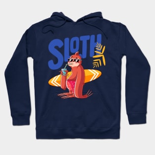 Sloths Love Surfing Hoodie